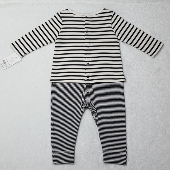 Carter's infant boys' double knit striped romper - Picture 2 of 7